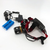 Фонарь налобный светодиодный водонепроницаемый с 2 аккумуляторами Bailong BL-T06B-P90, головной фонарик. Изображение №11