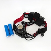 Фонарь налобный светодиодный водонепроницаемый с 2 аккумуляторами Bailong BL-T06B-P90, головной фонарик. Изображение №13