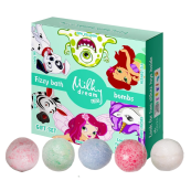 Подарунковий набір з бомбочками для ванни Milky Dream 7 штук по 75 г. Зображення №2 Подарунковий набір з бомбочками для ванни Milky Dream 7 штук по 75 г. Зображення №2