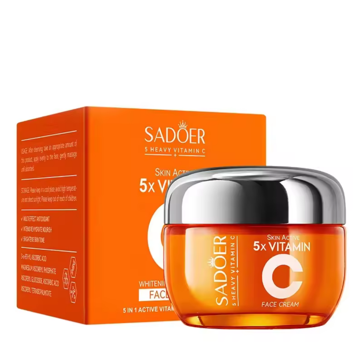 Крем для обличчя відбілювальний Sadoer 5X Vitamin C Face Cream 50 мл Крем для обличчя відбілювальний Sadoer 5X Vitamin C Face Cream 50 мл