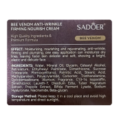 Крем для обличчя проти зморщок, з бджолиною отрутою Sadoer Bee Venom 50 мл. Зображення №3