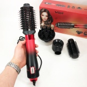 Фен-щітка стайлер VGR V-484 4 в 1. Колір: червоний. Зображення №2