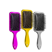 ГЩітка для волосся KIKA масажна прямокутна металік, Срібляста. Зображення №4 ГЩітка для волосся KIKA масажна прямокутна металік, Срібляста. Зображення №4