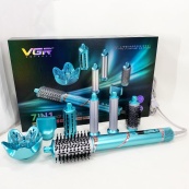 Фен-стайлер для волосся 7в1 VGR V-477 Blue Professional 1400 Вт 7 насадок. Зображення №3