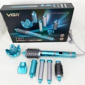 Фен-стайлер для волосся 7в1 VGR V-477 Blue Professional 1400 Вт 7 насадок. Зображення №6