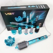 Фен-стайлер для волосся 7в1 VGR V-477 Blue Professional 1400 Вт 7 насадок. Зображення №7