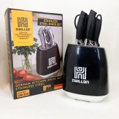 Набір ножів із нержавіючої сталі з основою Rainberg RB-2330 Black. Зображення №4