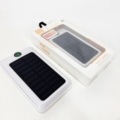 УМБ Power Bank Solar 18000 mAh мобільне зарядне з сонячною панеллю та лампою, Power Bank Charger White. Зображення №2