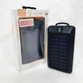 УМБ Power Bank Solar 18000 mAh мобільне зарядне з сонячною панеллю та лампою, Power Bank Charger Black. Зображення №4