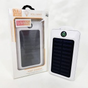УМБ Power Bank Solar 18000 mAh мобільне зарядне з сонячною панеллю та лампою, Power Bank Charger White. Зображення №3