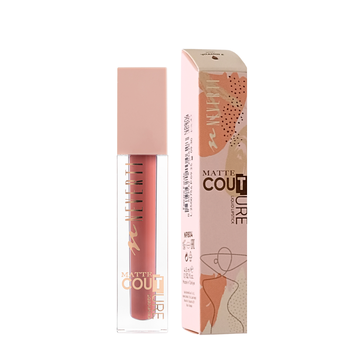 Помада для губ матова Neverti MATTE COUTURE LIQUID (NP804), 107 Rose Lace Теракотова Помада для губ матова Neverti MATTE COUTURE LIQUID (NP804), 107 Rose Lace Теракотова