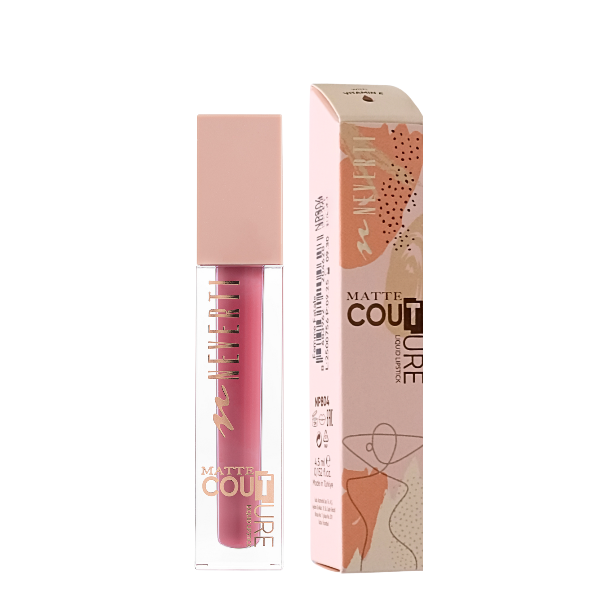 Помада для губ матова Neverti MATTE COUTURE LIQUID (NP804), 112 Femme Fatale Рожева Помада для губ матова Neverti MATTE COUTURE LIQUID (NP804), 112 Femme Fatale Рожева