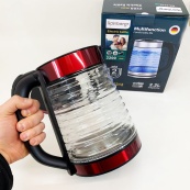 Електрочайник Rainberg RB-2312 скляний дисковий чайник 2.2л 2200Вт Red. Зображення №2