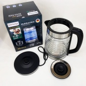 Електрочайник Rainberg RB-2312 скляний дисковий чайник 2.2л 2200Вт Silver. Зображення №4