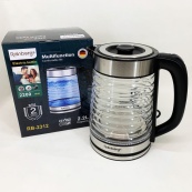 Електрочайник Rainberg RB-2312 скляний дисковий чайник 2.2л 2200Вт Silver. Зображення №5