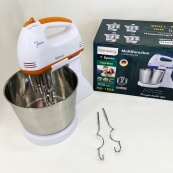 Стаціонарний електричний міксер із чашею Rainberg RB-1006 500W з насадками для замішування тіста Orange. Зображення №3