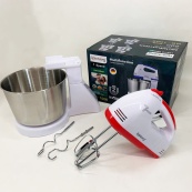 Стаціонарний електричний міксер із чашею Rainberg RB-1006 500W з насадками для замішування тіста Red. Зображення №2