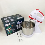 Стаціонарний електричний міксер із чашею Rainberg RB-1006 500W з насадками для замішування тіста Red. Зображення №3