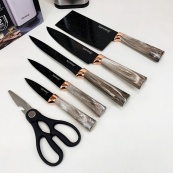 Набір ножів з нержавіючої сталі з основою Rainberg RB-2325 White. Зображення №3