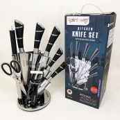 Набір кухонних ножів Rainberg RB-2499 8 предметів на підставці, що обертається Смуги. Зображення №3