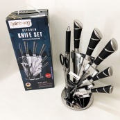 Набір кухонних ножів Rainberg RB-2499 8 предметів на підставці, що обертається Смуги. Зображення №8