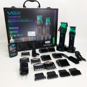 Комплект VGR 2 в 1 V-885 S2 GREEN, аккумуляторная машинка для стрижки и триммер. Изображение №10