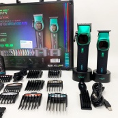 Комплект VGR 2 в 1 V-885 S2 GREEN, аккумуляторная машинка для стрижки и триммер. Изображение №12
