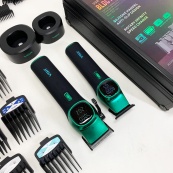 Комплект VGR 2 в 1 V-885 S2 GREEN, аккумуляторная машинка для стрижки и триммер. Изображение №20