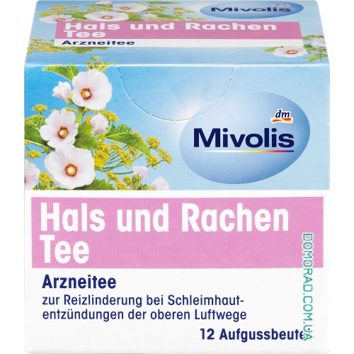 Mivolis Лікувальний чай Hals & Rachen Tee 12шт. Mivolis Лікувальний чай Hals & Rachen Tee 12шт.