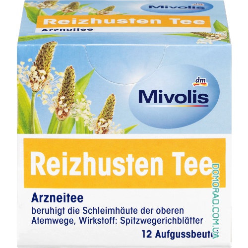 Mivolis Лікувальний чай Reizhusten Tee 12шт. Mivolis Лікувальний чай Reizhusten Tee 12шт.