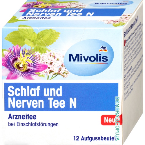 Mivolis Лікувальний чай Schlaf & Nerven Tee 12шт. Mivolis Лікувальний чай Schlaf & Nerven Tee 12шт.
