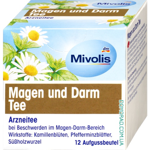 Mivolis Лікувальний чай Magen & Darm Tee 12шт. Mivolis Лікувальний чай Magen & Darm Tee 12шт.