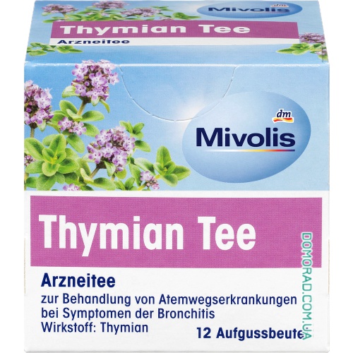 Mivolis Лікувальний чай Thymian Tee 12шт. Mivolis Лікувальний чай Thymian Tee 12шт.