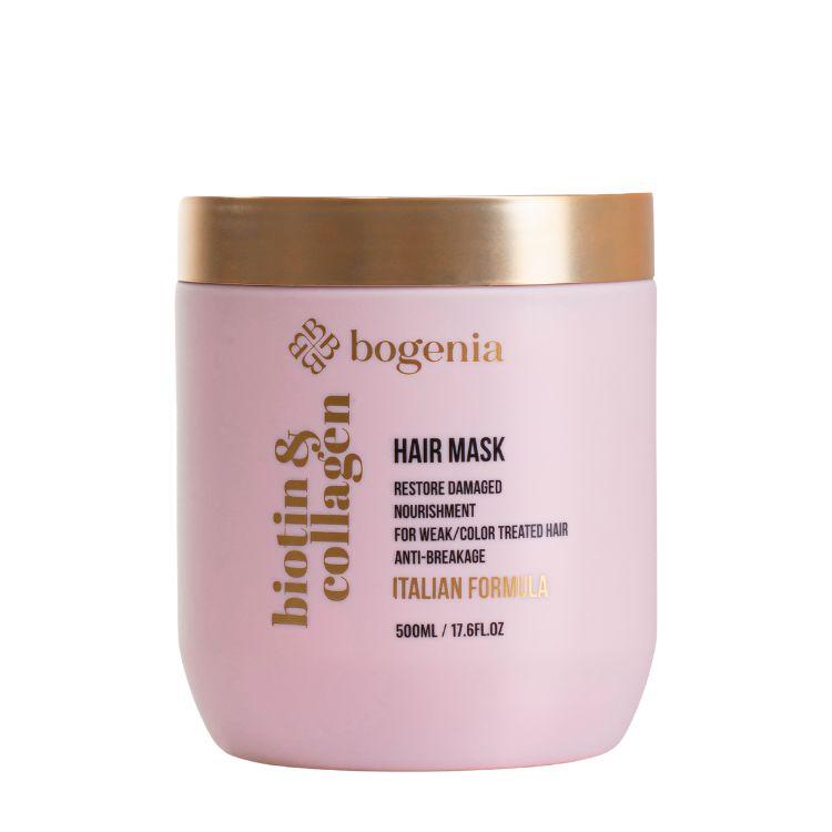Маска для волосся відновлювальна Bogenia Biotin & Collagen, 450 мл Маска для волосся відновлювальна Bogenia Biotin & Collagen, 450 мл