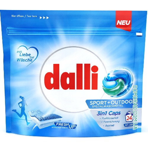 DALLI Капсули для прання Sport & Outdoor 24WL DALLI Капсули для прання Sport & Outdoor 24WL