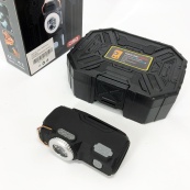 Багатофункціональний армійський ліхтар D50-SMD - індикація заряду, запальничка. Колір: чорний. Зображення №2