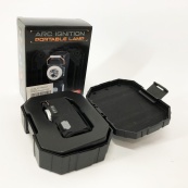 Багатофункціональний армійський ліхтар D50-SMD - індикація заряду, запальничка. Колір: чорний. Зображення №6