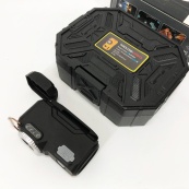 Багатофункціональний армійський ліхтар D50-SMD - індикація заряду, запальничка. Колір: чорний. Зображення №21