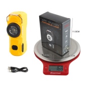 Багатофункціональний армійський ліхтар D50-SMD - індикація заряду, запальничка. Колір: жовтий. Зображення №5