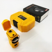 Багатофункціональний армійський ліхтар D50-SMD - індикація заряду, запальничка. Колір: жовтий. Зображення №7