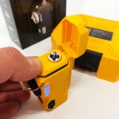 Багатофункціональний армійський ліхтар D50-SMD - індикація заряду, запальничка. Колір: жовтий. Зображення №15