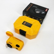 Багатофункціональний армійський ліхтар D50-SMD - індикація заряду, запальничка. Колір: жовтий. Зображення №17