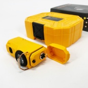 Багатофункціональний армійський ліхтар D50-SMD - індикація заряду, запальничка. Колір: жовтий. Зображення №19