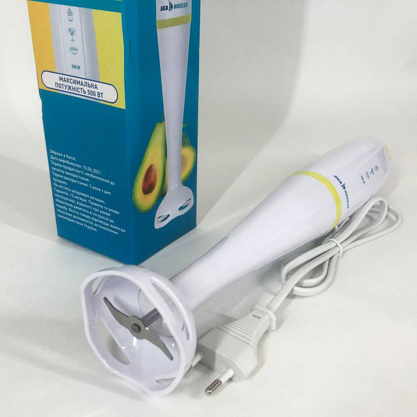 Блендер погружной ручной SeaBreeze SB-090 500 Вт, блендер для кухни, блендер для молочных коктейлей Блендер погружной ручной SeaBreeze SB-090 500 Вт, блендер для кухни, блендер для молочных коктейлей