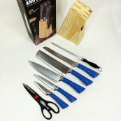 Набір ножів із нержавіючої сталі з основою Rainberg RB-2328 Blue. Зображення №6 Набір ножів із нержавіючої сталі з основою Rainberg RB-2328 Blue. Зображення №6