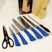 Набір ножів із нержавіючої сталі з основою Rainberg RB-2328 Blue. Зображення №8 Набір ножів із нержавіючої сталі з основою Rainberg RB-2328 Blue. Зображення №8
