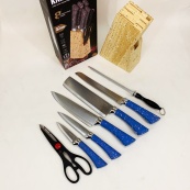 Набір ножів із нержавіючої сталі з основою Rainberg RB-2328 Blue. Зображення №9 Набір ножів із нержавіючої сталі з основою Rainberg RB-2328 Blue. Зображення №9
