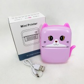 Портативный детский термопринтер с Bluetooth A8 Cat мини принтер для телефона Pink. Изображение №3