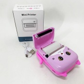 Портативный детский термопринтер с Bluetooth A8 Cat мини принтер для телефона Pink. Изображение №4