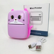 Портативный детский термопринтер с Bluetooth A8 Cat мини принтер для телефона Pink. Изображение №6